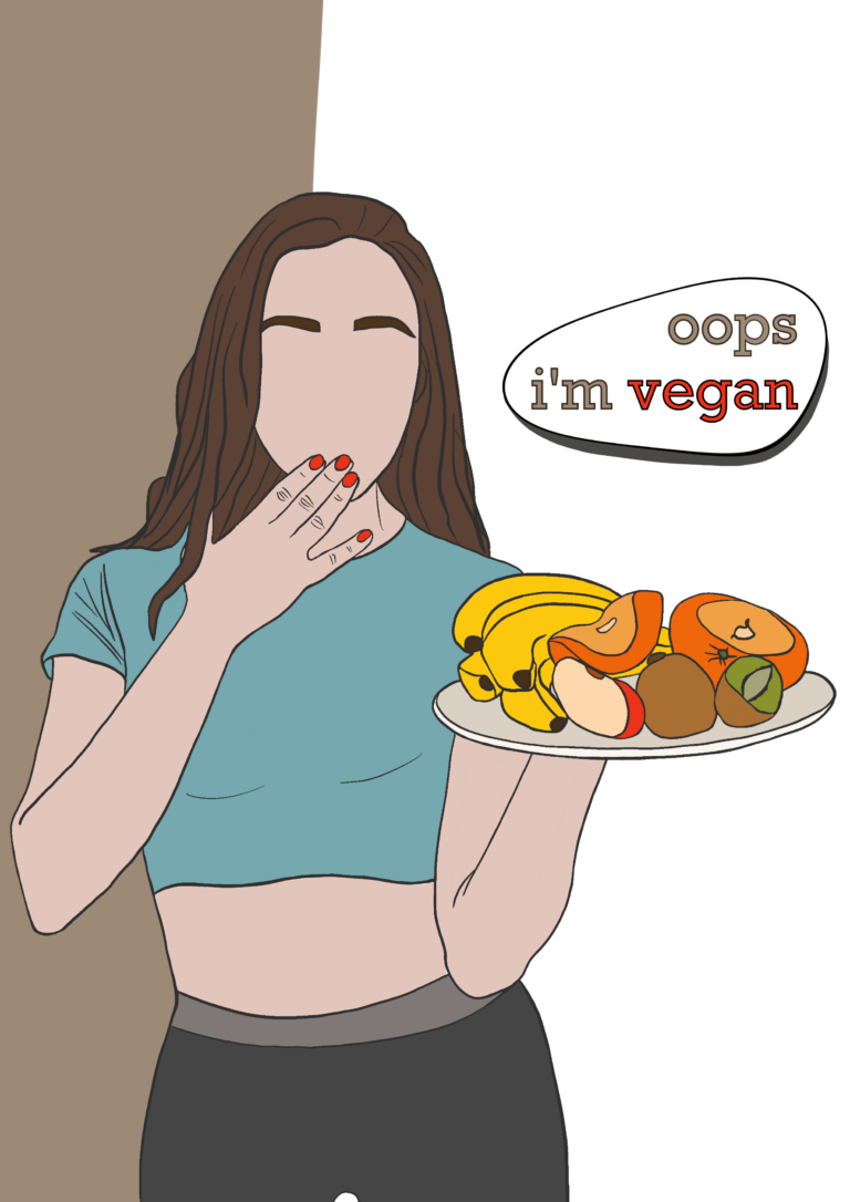 veganes Comicmädchen